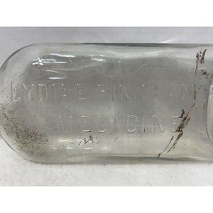 Lydia Pinkham Medicine Bottle Collectible Glass Lydia E Pinkhams Antique 8"